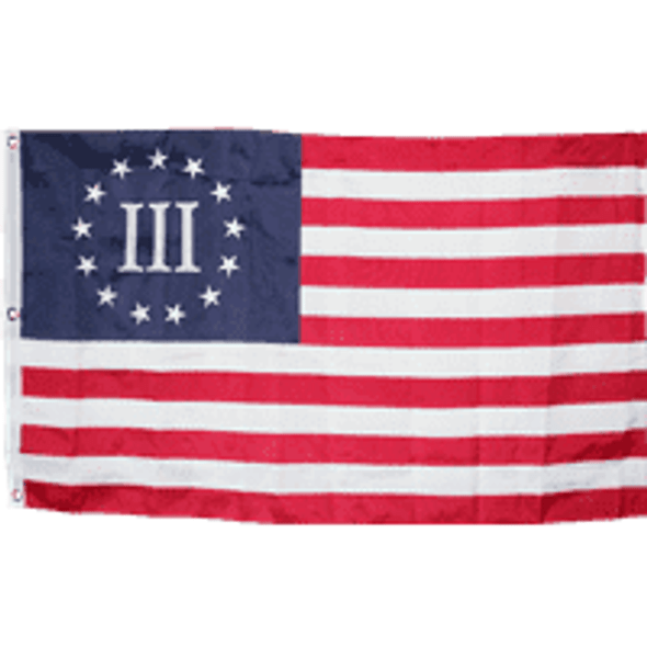 Betsy Ross III (Nyberg) 3 X 5 ft. Double Nylon Embroidered Flag