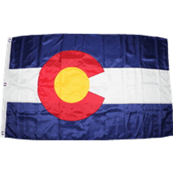 State of Colorado Flag - Outdoor - Nylon Cut and Sewn  3 X 5 ft.