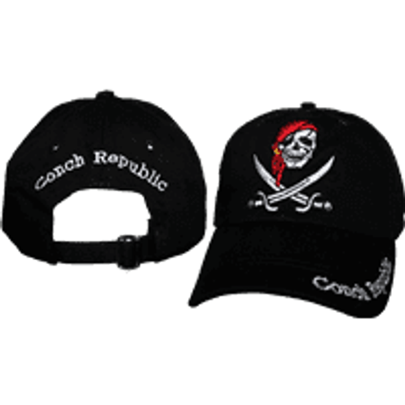 Conch Republic on Brim Pirate Washed Cap