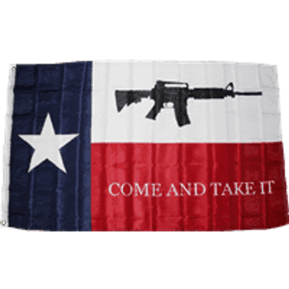 Texas M4 Come & Take It 3 X 5 ft. 2 ply Nylon Embroidered