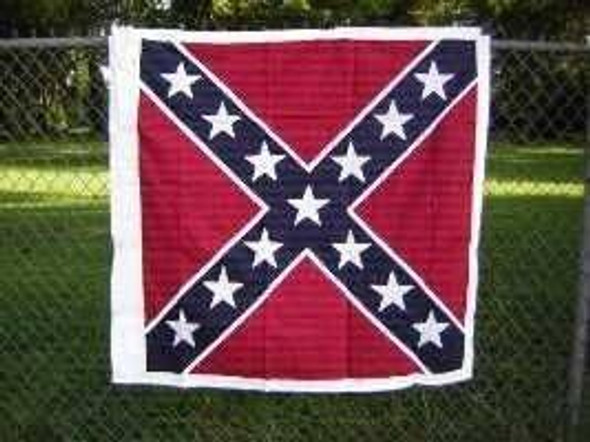 Confederate Artillery Battle Flag 2 Ply Nylon Embroidered 38x38 inch