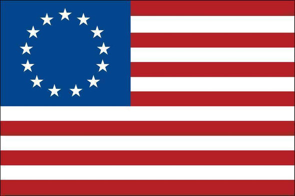 Betsy Ross Flag - USA Made - Outdoor - Nylon Fully Sewn