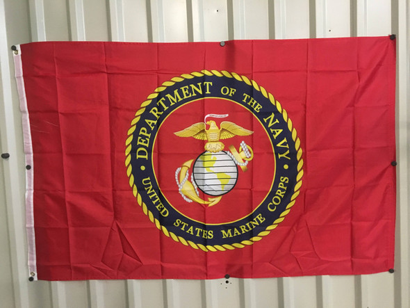USMC Marines Department of the Navy (Red) Flag 3 X 5 ft. Standard