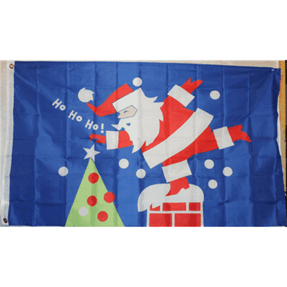 Merry Christmas Santa Claus Ho Ho Ho Flag 3x5 ft. Economical