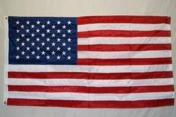 USA Flag  Poly-Max Commercial - Embroidered Sewn Stripes 4 x 6 ft. with ADDITIONAL REINFORCED STITCHING  (Made in America)