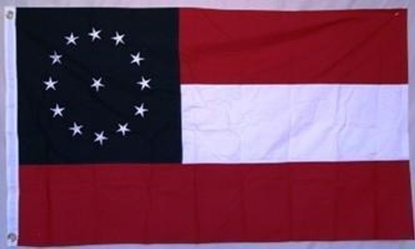 Jefferson Davis Beauvoir Home Flag Double Nylon Embroidered Flag 3 x 5 ft.