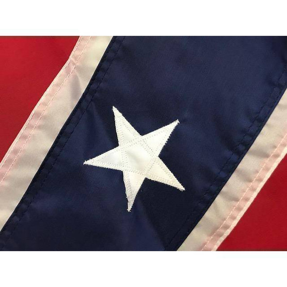 Rebel Confederate Battle Flag, Fully Hand Sewn Nylon Flag 5x8 ft Made in USA.