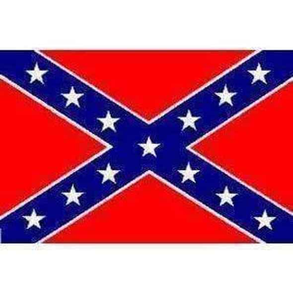 Rebel Flag, Confederate Battle Flag 12 x 18 inch on Stick PACKAGE OF 6