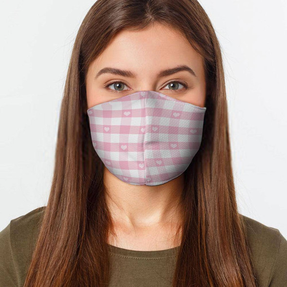 Pink Checkered Preventative Face Mask