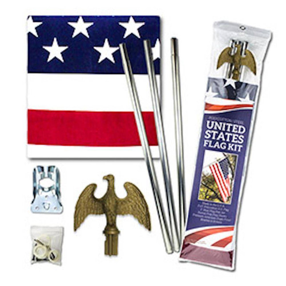 5 ft. Outdoor Flag Pole Kit Steel Made in USA