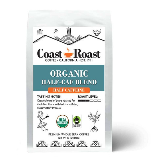 Half-Caf Blend Whole Bean Organic Coffee