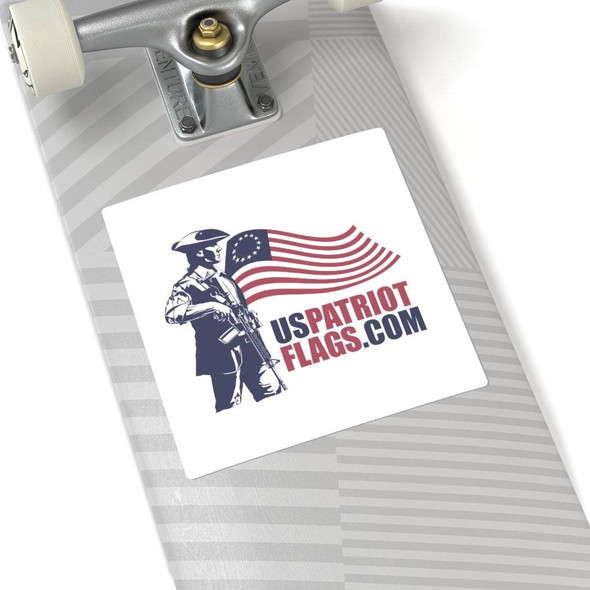 US Patriot Flags Square Stickers