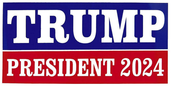 President Trump 2024 Red White & Blue Bumper Sticker