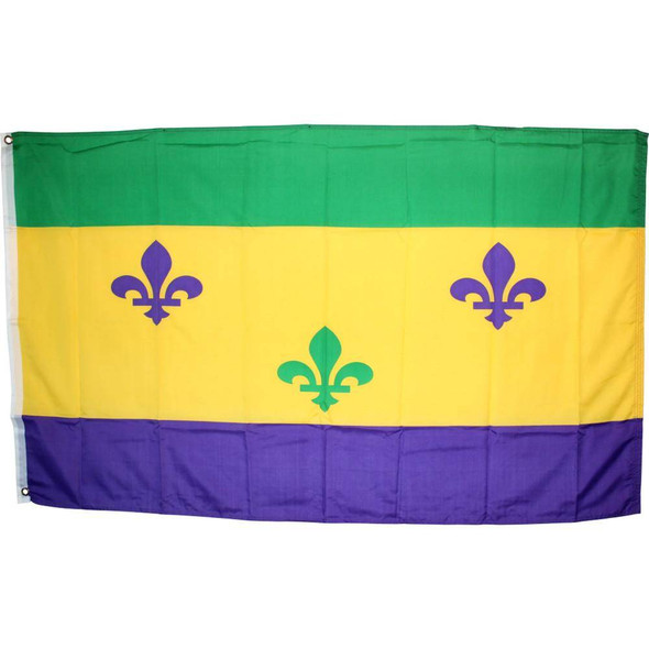 Mardi Gras French Quarter Flag - Made in USA