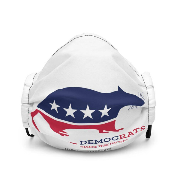 Democrats Rat Image Premium face mask