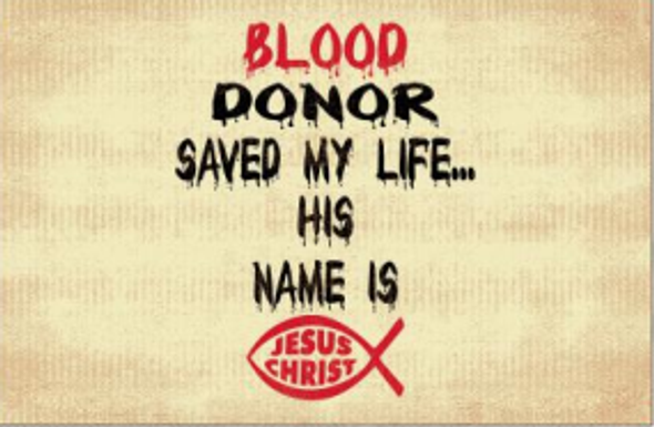 Blood Donor Saved My Life His Name Is Jesus Flag 3x5 ft. - Rough Tex