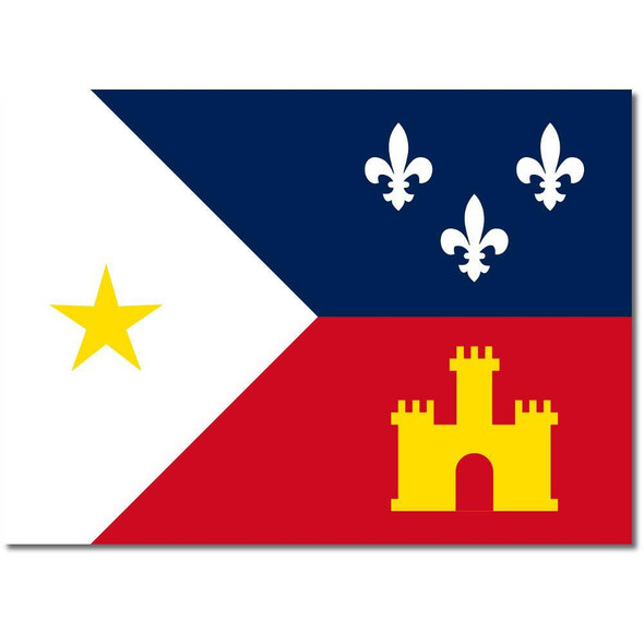 Acadiana Flag Cajun Layfayette - Made in USA