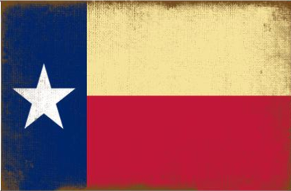 Texas State Tea Stained Vintage Flag - 3x5 ft Rough Tex