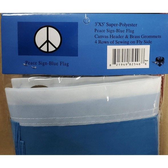 Peace Sign Flag Blue 3x5 ft Economical