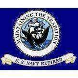 3x5 US Navy Retired Flag Economy