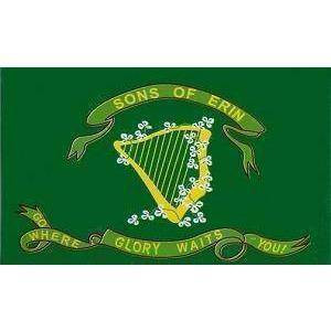 Sons of Erin CSA Irish Flag, Irish Confederate Flag