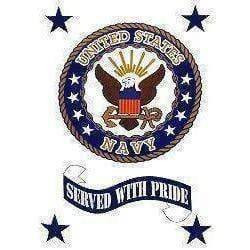 US Navy Served With Pride Flag 3 X 5 ft. Standard