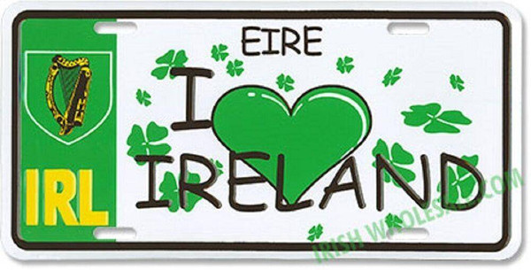 Ireland Eire License Plate