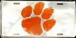 Clemson Chrome License Plate