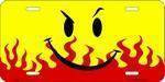 Smiley Flame License Plate