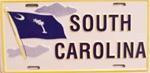 SC South Carolina Flag License Plate