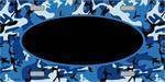 Black Circle in Water License Plate
