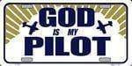 God is My Pilot License Plate