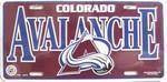 Colorado Avalanche NHL License Plate