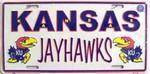 Kansas JayHawks College License Plate