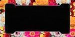 Flowers Plastic License Plate Frame