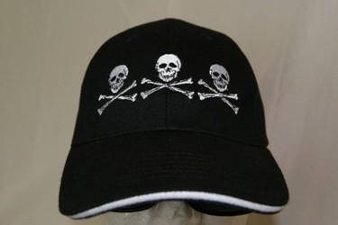 3 Skull Pirate Cap