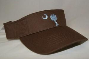 Brown and Aqua South Carolina Visor