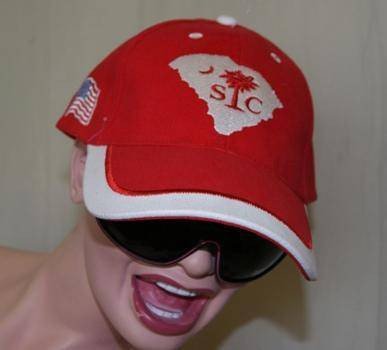 Red South Carolina Map Cap