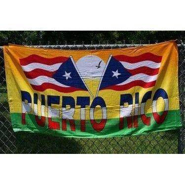 2 Flag Puerto Rico Beach Towel
