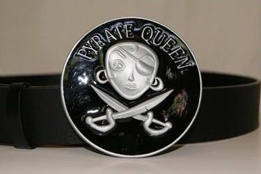 Black Pirate Queen Belt Buckle