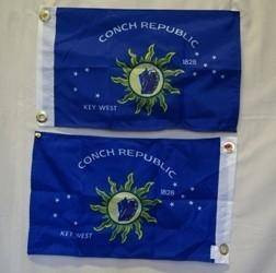 Conch Republic Flag - Key West Flag - Double Sided - 12 x 18 inch with grommets