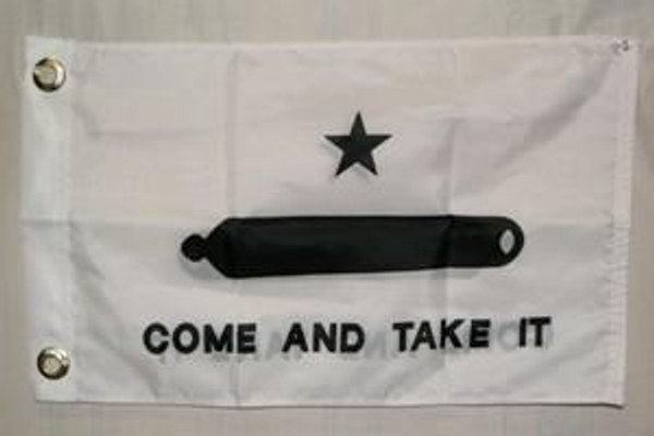 Gonzales Flag Come and Take it Cannon 12x18 inch