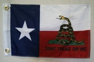 Texas Gadsden 12 x 18 inch with grommets Flag