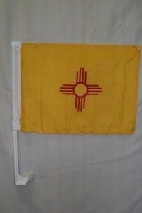 New Mexico Single Sided Car Flag