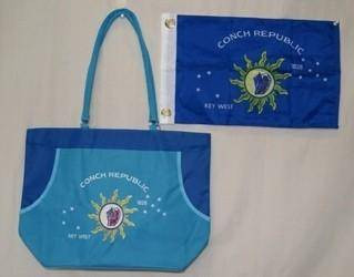 Conch Republic Logo - Key West - Beach Bag