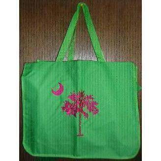 Pink and Green South Carolina Beach Bag