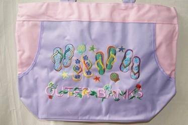 Lavender Outer Banks Flip Flop Beach Bag