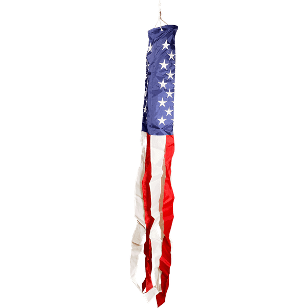USA Flag  Embroidered Windsock