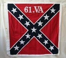 51 x 51 Inch 61st Infantry Virginia Cotton Flag