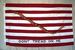 1st Navy Jack Flag Don't Tread On Me - Cotton Flag